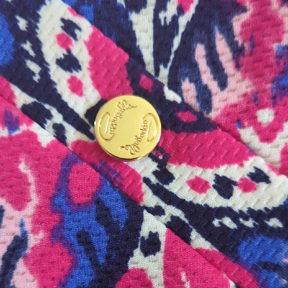 Pink and Blue Patterned Skort Resort Wear Size L pappagallo - Picture 4 of 7